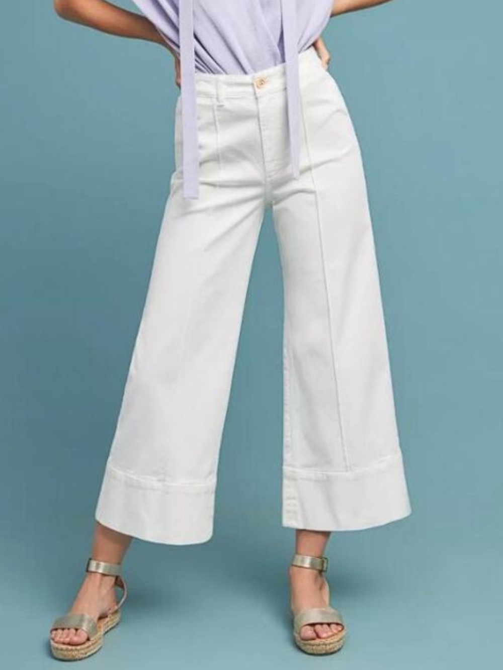 Anthropologie White Chino Pants